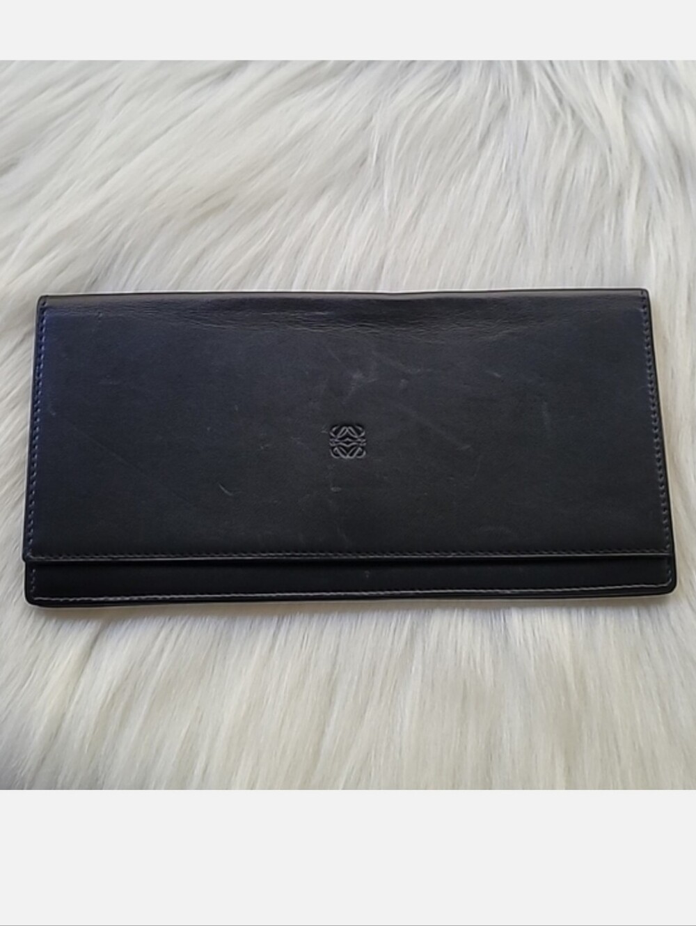 🖤LOEWE Anagram Black Leather Long Bifold Wallet